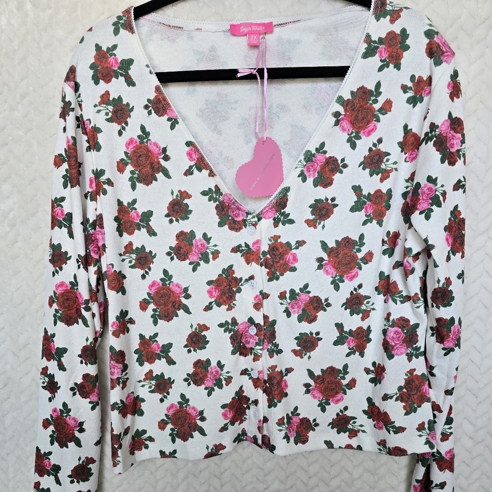 DOLLS KILL - Sugar Thrillz Floral Cardigan